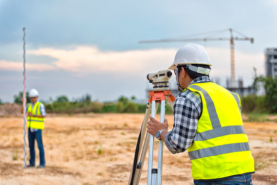 Land surveyor using equipment